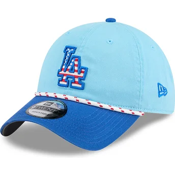 New Era Curved Brim 9TWENTY 4th July Los Angeles Dodgers MLB Blue Adjustable Cap