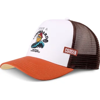 Gorra trucker blanca y marrón Easy Lemon HFT de Coastal
