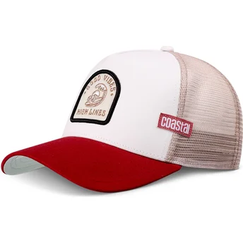 Casquette trucker beige et rouge High Lines HFT Coastal