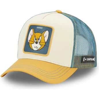 Casquette trucker beige et bleue Jerry TAJ6 JER Looney Tunes Capslab