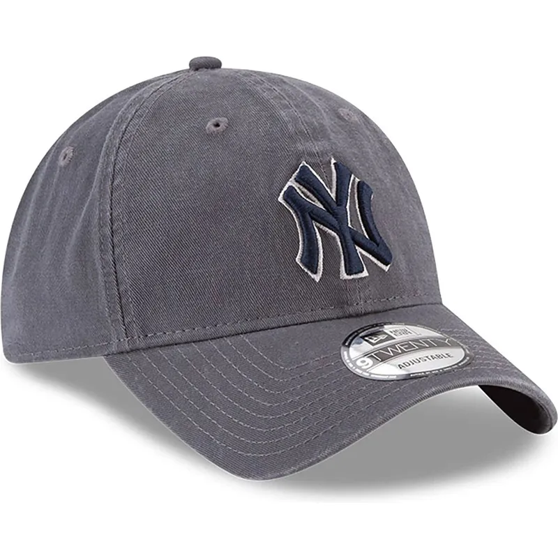 szara-regulowana-czapka-z-zakrzywionym-daszkiem-z-niebieskim-logo-9twenty-core-classics-new-york-yankees-mlb-new-era