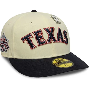 Czapka z zakrzywionym daszkiem beżowo-granatowa dopasowana 59FIFTY All Star Game Pin Texas Rangers MLB New Era