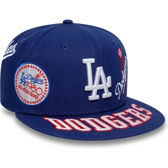 Casquette plate bleue ajustée 59FIFTY All Over Los Angeles Dodgers MLB New Era