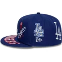 casquette-plate-bleue-ajustee-59fifty-all-over-los-angeles-dodgers-mlb-new-era