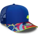 niebieska-zakrzywiona-czapka-snapback-9seventy-stretch-snap-lifestyle-valentino-rossi-vr46-motogp-new-era