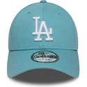 casquette-courbee-bleue-claire-ajustable-9forty-league-essential-los-angeles-dodgers-mlb-new-era