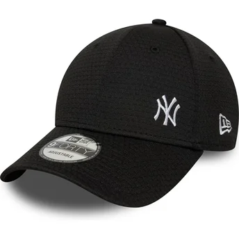 New York Yankees MLB New Era 9FORTY Flawless Mesh svart kurvad snapback-keps