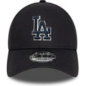 casquette-courbee-bleue-marine-ajustable-avec-logo-bleu-9forty-team-outline-los-angeles-dodgers-mlb-new-era