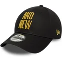 new-era-curved-brim-9forty-metallic-champ-ufc-ultimate-fighting-championship-and-new-black-adjustable-cap