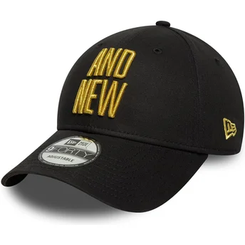 Casquette courbée noire ajustable 9FORTY Metallic Champ UFC Ultimate Fighting Championship And New New Era