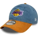 regulowana-czapka-z-daszkiem-9twenty-denim-midi-los-angeles-lakers-nba-od-new-era-w-kolorze-niebieskim-i-brazowym