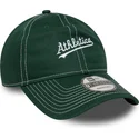 grune-verstellbare-curved-cap-9twenty-contrast-stitch-der-oakland-athletics-mlb-von-new-era