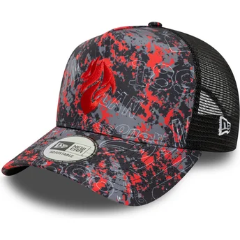 Casquette trucker multicolore A Frame All Over Print AC Milan Serie A New Era