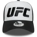 casquette-courbee-blanche-et-noire-a-frame-core-ufc-ultimate-fighting-championship-new-era