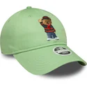casquette-courbee-verte-claire-ajustable-pour-femme-9twenty-bear-ac-milan-serie-a-new-era