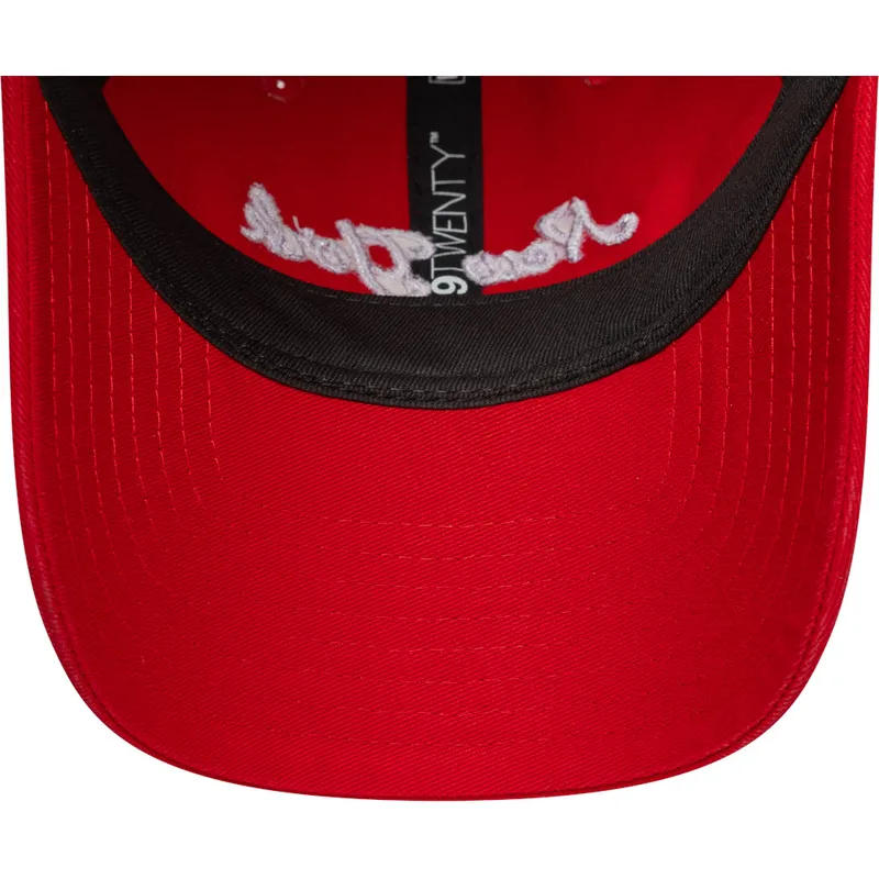 9twenty-new-york-city-verstellbare-orangefarbene-damen-kappe-mit-gebogenem-schirm-von-new-era