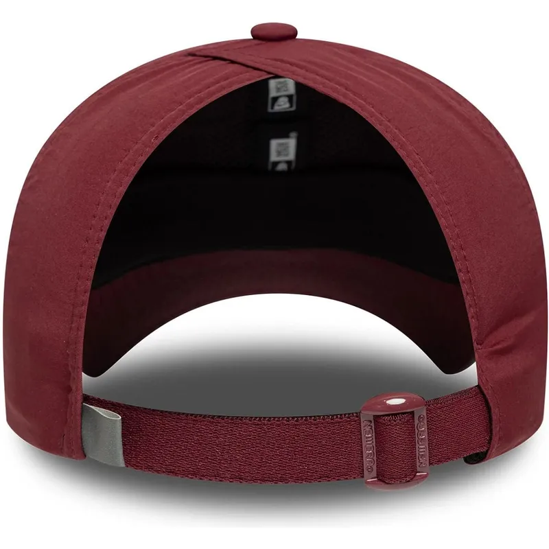 new-era-new-york-yankees-mlb-damen-verstellbare-kappe-mit-gebogenem-schirm-in-bordeaux-mit-offenem-rucken-flawless