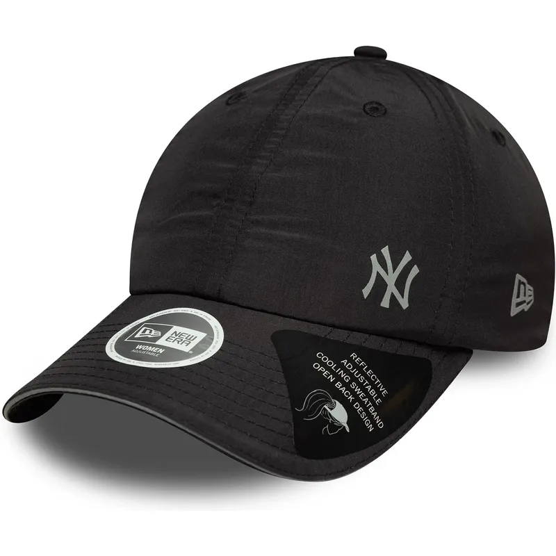 czarna-regulowana-czapka-z-daszkiem-dla-kobiet-open-back-flawless-new-york-yankees-mlb-new-era