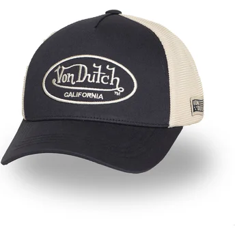 Schwarze und beige verstellbare Trucker-Kappe LOF B31 von Von Dutch