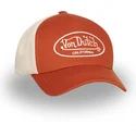 casquette-trucker-orange-et-beige-ajustable-lof-b33-von-dutch
