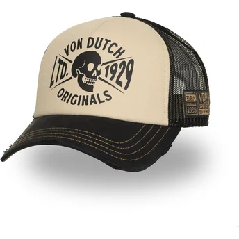 Καπέλο τύπου trucker μπεζ και μαύρο CREW28 της Von Dutch