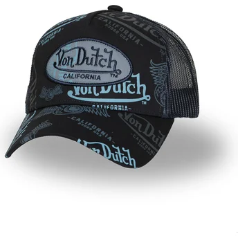 Casquette trucker noire et bleue CAFE06 Von Dutch