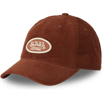 Casquette courbée marron ajustable LOG06 Von Dutch