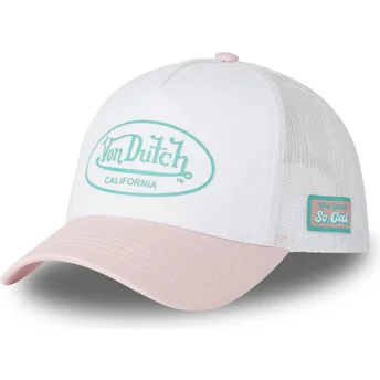 Von Dutch 3D PI White and Pink Trucker Hat