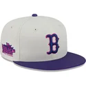 casquette-plate-beige-et-violette-ajustee-59fifty-clr-dvlp-boston-red-sox-mlb-new-era