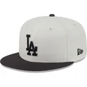 casquette-plate-beige-et-noire-ajustee-59fifty-clr-dvlp-los-angeles-dodgers-mlb-new-era