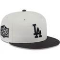 casquette-plate-beige-et-noire-ajustee-59fifty-clr-dvlp-los-angeles-dodgers-mlb-new-era