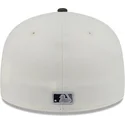 casquette-plate-beige-et-noire-ajustee-59fifty-clr-dvlp-los-angeles-dodgers-mlb-new-era