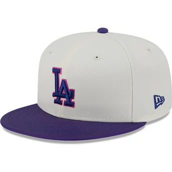 Casquette plate beige et violette ajustée 59FIFTY CLR DVLP Los Angeles Dodgers MLB New Era