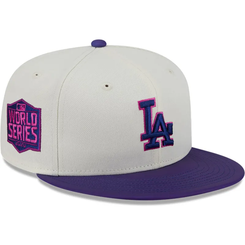 beige-und-violett-flache-kappe-59fifty-clr-dvlp-los-angeles-dodgers-mlb-von-new-era