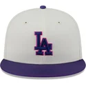 casquette-plate-beige-et-violette-ajustee-59fifty-clr-dvlp-los-angeles-dodgers-mlb-new-era