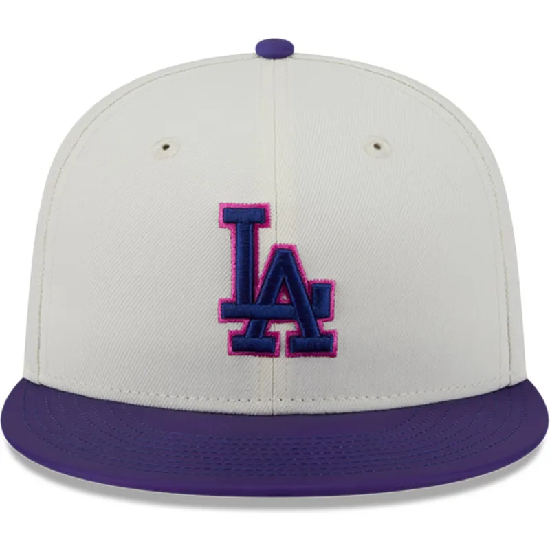 beige-und-violett-flache-kappe-59fifty-clr-dvlp-los-angeles-dodgers-mlb-von-new-era