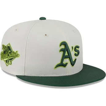 Casquette plate beige et verte ajustée 59FIFTY CLR DVLP Oakland Athletics MLB New Era