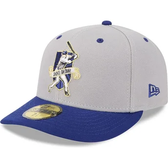 Grå och blå böjd keps justerbar 59FIFTY Player Shohei Ohtani från Los Angeles Dodgers MLB av New Era