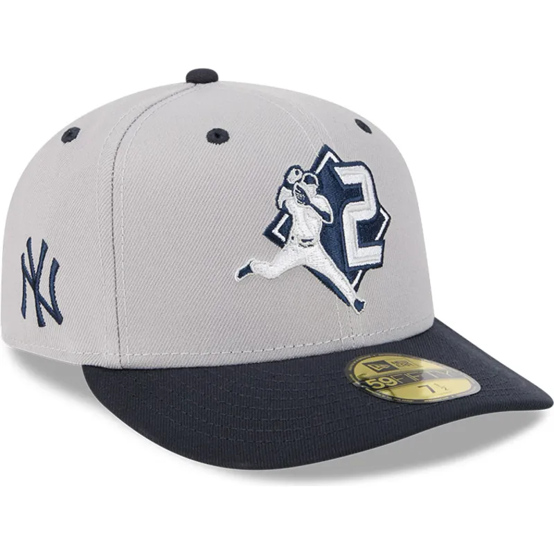 casquette-courbee-grise-et-bleue-marine-ajustee-59fifty-player-derek-jeter-new-york-yankees-mlb-new-era