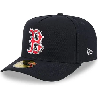 Casquette courbée bleue marine ajustée 59FIFTY A Frame Wired Boston Red Sox MLB New Era