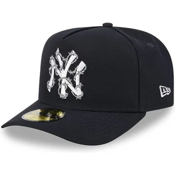 Casquette courbée bleue marine ajustée 59FIFTY A Frame Wired New York Yankees MLB New Era