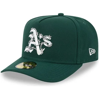 Casquette courbée verte ajustée 59FIFTY A Frame Wired Oakland Athletics MLB New Era