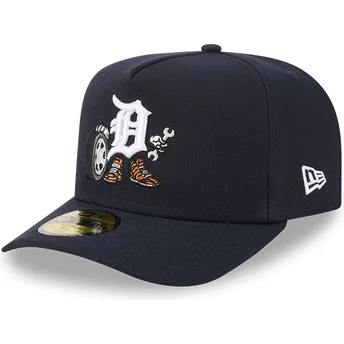 59FIFTY A Frame Detroit Tigers MLB New Era justerbar mörkblå böjd keps