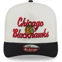 chicago-blackhawks-nhl-new-era-beige-och-svart-bojd-snapback-9fifty-a-frame-chainstitch-keps