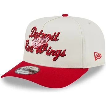 Beżowo-czerwona czapka z daszkiem snapback 9FIFTY A Frame Chainstitch Detroit Red Wings NHL od New Era