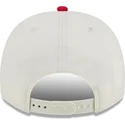 casquette-courbee-beige-et-rouge-snapback-9fifty-a-frame-chainstitch-detroit-red-wings-nhl-new-era