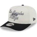 casquette-courbee-beige-et-noire-snapback-9fifty-a-frame-chainstitch-los-angeles-kings-nhl-new-era