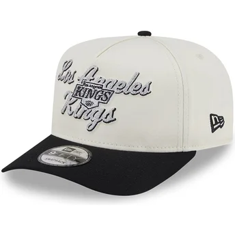 Czapka z daszkiem beżowo-czarna snapback 9FIFTY A Frame Chainstitch Los Angeles Kings NHL od New Era