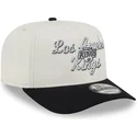 los-angeles-kings-nhl-new-era-9fifty-a-frame-chainstitch-beige-och-svart-snapback-bojd-keps