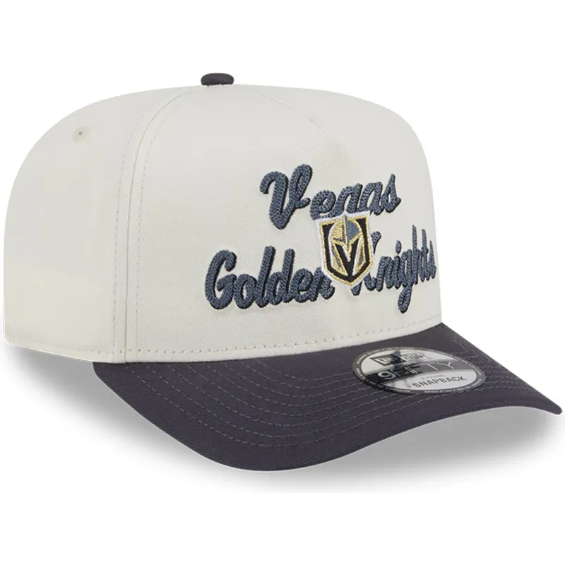 beige-graue-snapback-kappe-9fifty-a-frame-chainstitch-der-vegas-golden-knights-nhl-von-new-era